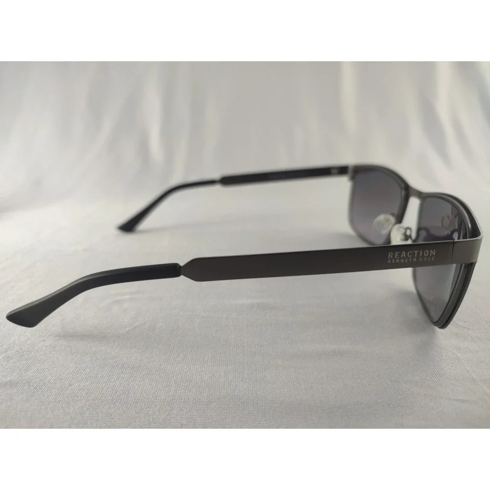Kenneth Cole Reaction KC1329 09B Men's Sunglasses Gunmetal Rectangle 57mm NWT